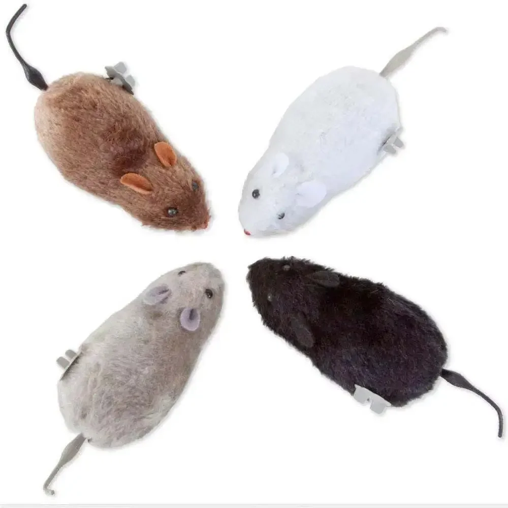 1Pc Funny Lifelike Plush Mouse Running Rat Toy for Cats Dogs Tail Mouse Pets Kid